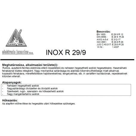 Elektróda INOX R 29/9 3.25 mm