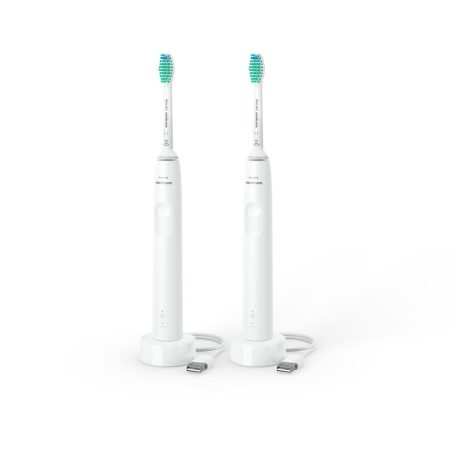 Philips - Sonicare S3100 HX3675/13 elektromos fogkefe, dupla csomag - fehér