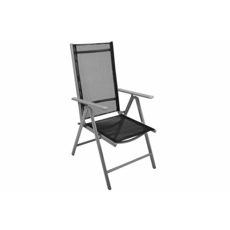 GARTHEN Kerti szék összecsukható 105 x 53 x 65 cm fekete