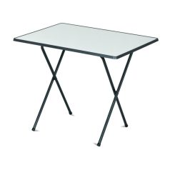 Kerti camping asztal SEVELIT 60 x 80 cm - antracit/fehér