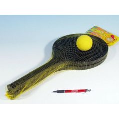 Teddeis Puha tenisz műanyag fekete + labda 53 cm hálóban