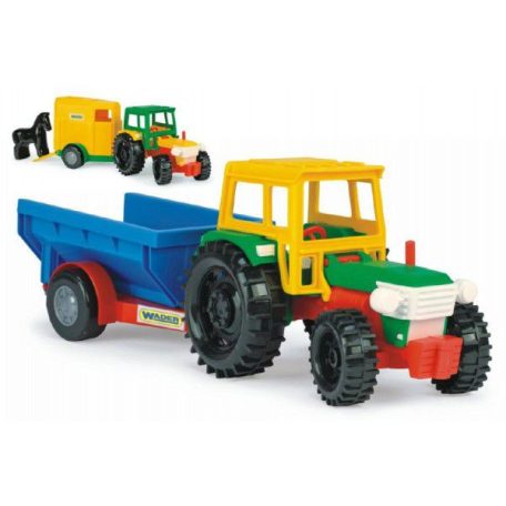 Teddies Traktor műanyag burkolattal 38 cm 2 féle hátsó rész