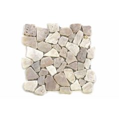 Mozaik burkolat DIVERO® 1m2 - folyami kavics, krémszín
