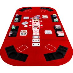   GamesPlanet® Kihajtható póker asztallap Texas Holdem piros