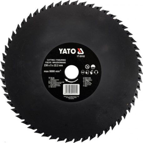 YATO Rotációs szögű forgófűrész 230 mm fekete