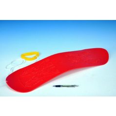 Műanyag snowboard 70 cm piros