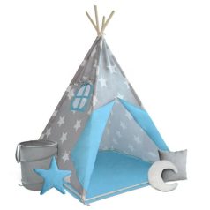 INFANTASTIC Gyermek sátor tartozékokkal kék/szürke