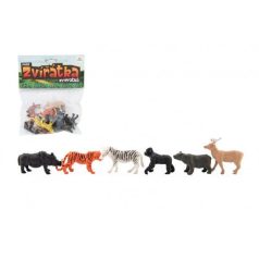 Teddies Játék állatok safari műanyag 12 db