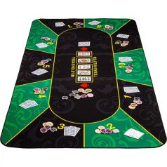 GamesPlanet® Kihajtható póker asztallap 160 x 80 cm zöld