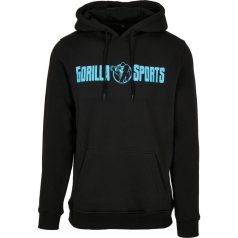 Gorilla Sports Sportpulóver kapucnis fekete/neon türkíz L
