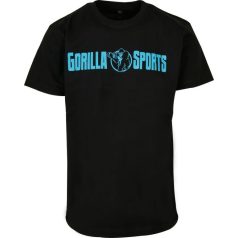 Gorilla Sports Sportpóló  fekete/neon türkiz 3 XL