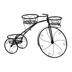   STILISTA Virágcserép állvány kerékpár 78 x 55 x 25 cm acél