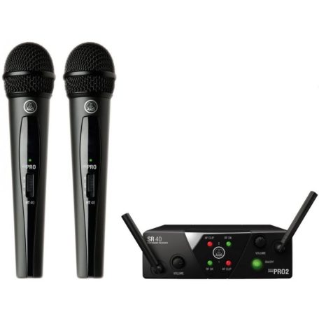 AKG WMS40 Mini Dual Vocal US25B: 537.900MHz + US25D: 540.400MHz vezeték nélküli mikrofon